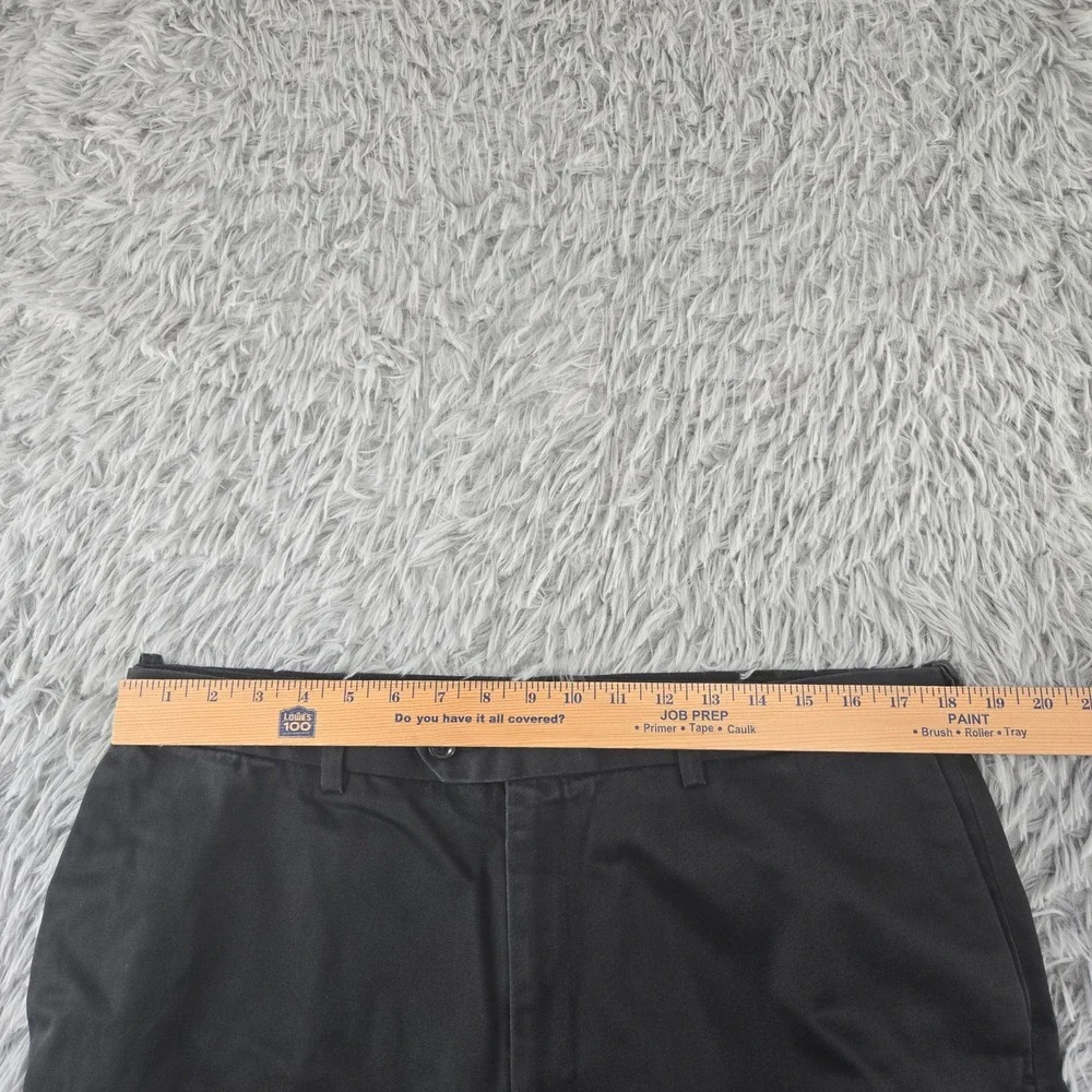 Perry Ellis Portfolio 36x29 Black Khaki Bundle Cotton Flat Front 3pk Trousers - Picture 5 of 16